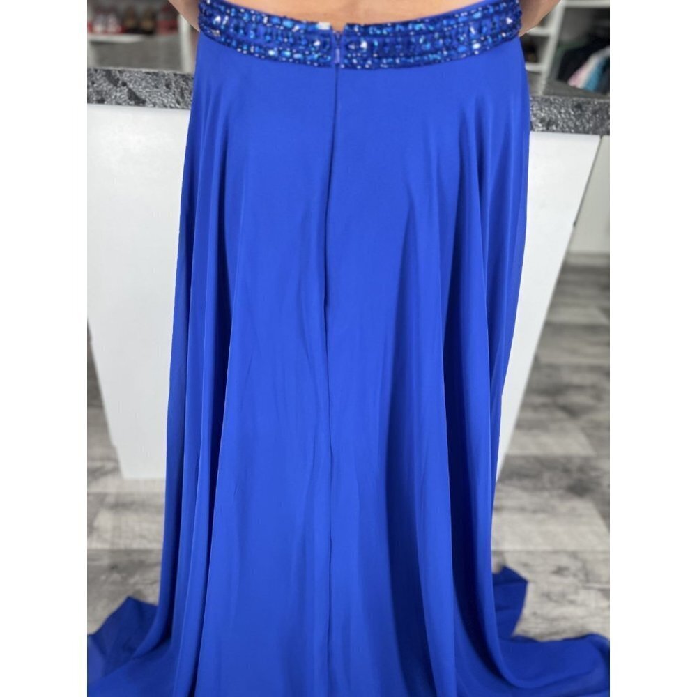 2 Cute Blue Beaded Two Piece Formal Gown $448 - Picture 10 of 16